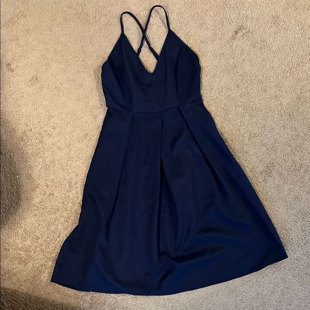 Blue A-Line Cocktail Dress